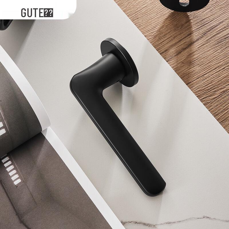 GUTE Matte Black Silent Interior Door Lock