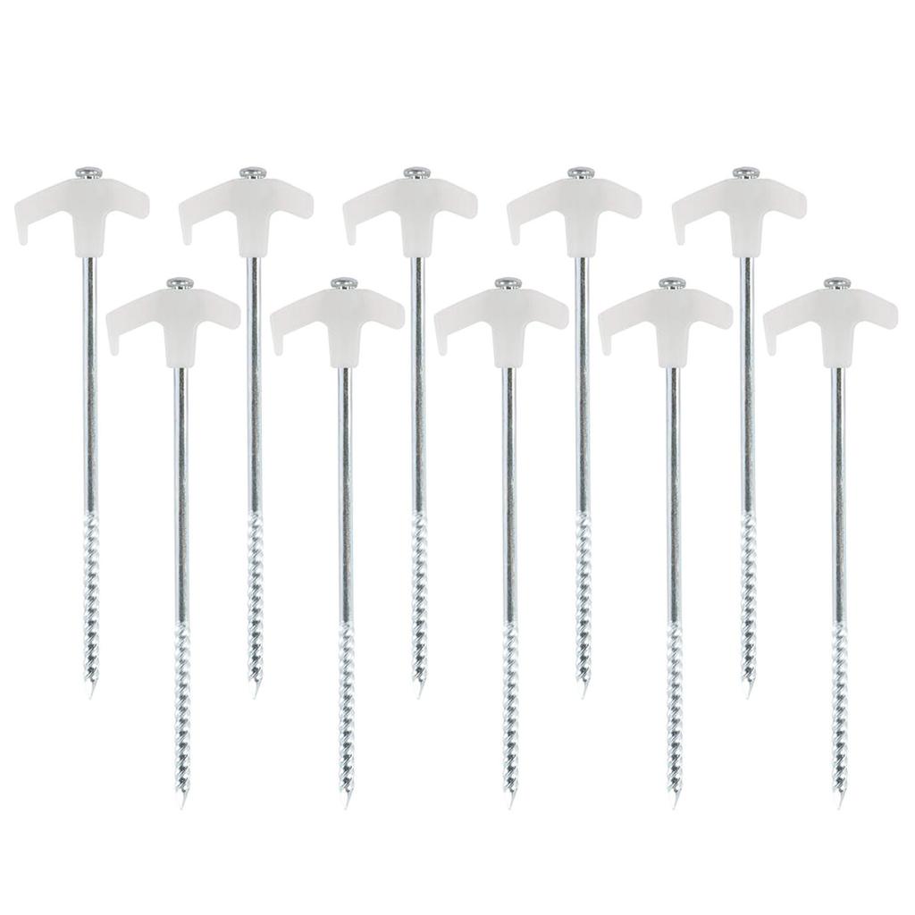 4/8/10Pcs Florescent Screw Thread Tent Stakes Pin Outdoor Campings Tent Peg Ground Pin for Fixings Tent Tarps Awnings