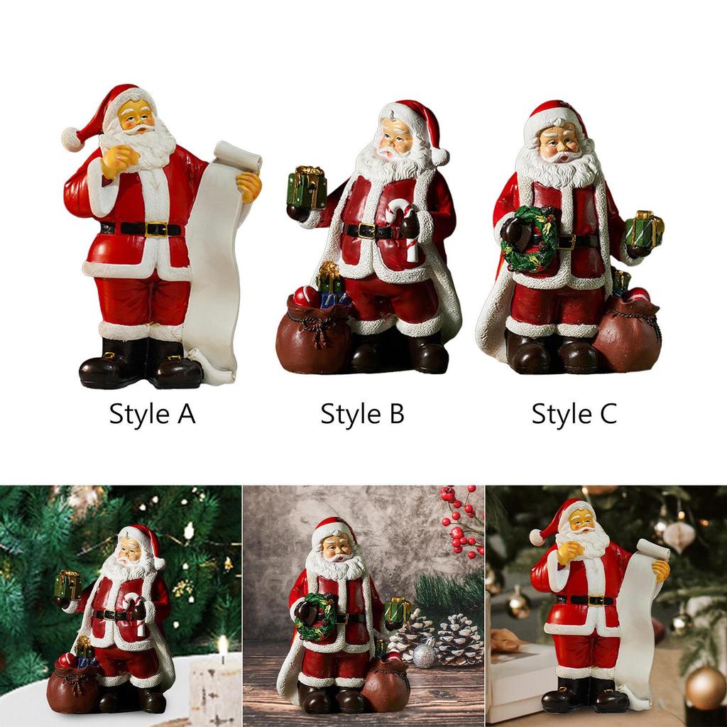 Festive Santa Claus Figurine for Home Decor