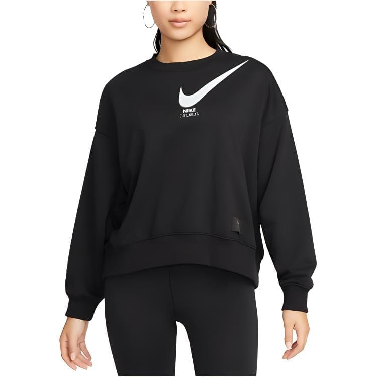 Nike Sweatshirts Women's Black Crew Neck Moderate Regular DV8019-010