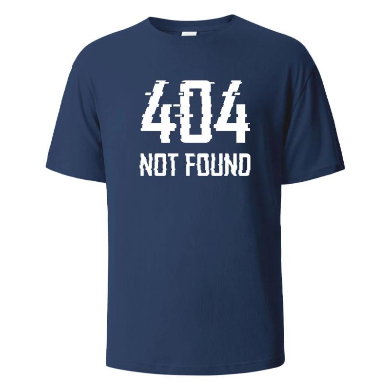 404Not Found Print T-Shirt Summer Tees For Men Women Cotton O-neck Oversize Casual Short sleeved Tops