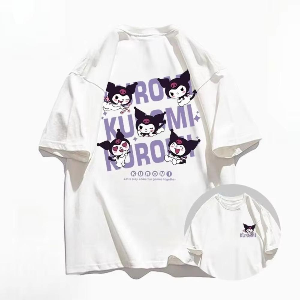 Cartoon Kulomi Tshirt Summer New Unisexs Plus Size Shortsleeved Oversized Loose Casual Versatile Top Cotton Breathable