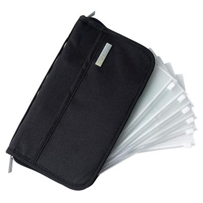 Passport Household Management Clear File Refills Passport Bankbook Case [SORASION] Case, Case, [6 Included] Cover, (Black)