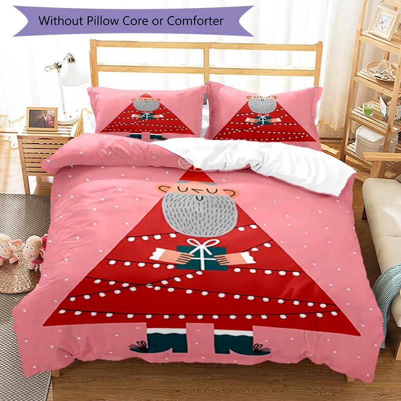 3pcs Christmas Bedding Set Duvet Cover Closure Includes 1 Duvet Cover & 2 Pillowcases, Soft and Comfortable for All Seasons.