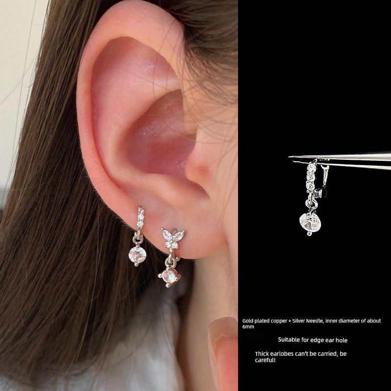 

Ringring Store Ear Bone Stud Unique Zircon Buckle