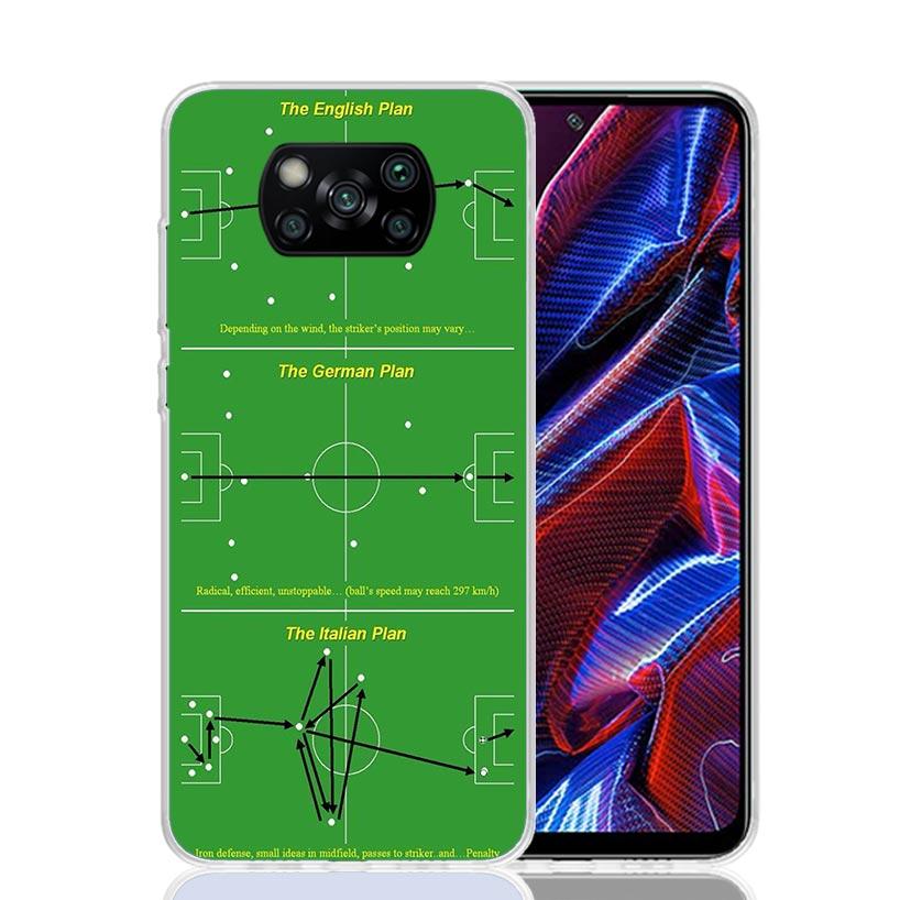 Football Soccer Tactics Time Phone Case For Xiaomi Poco F7 Ultra X7 X6 Pro X5 Redmi 15 15C 13 13C 12 12C 10 10A 10C 9 9A 9C 9T S