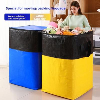Large Capacity Heavy Duty Moving Bags Waterproof Wear-resistant Storage Organizer Thickened Foldable Travel Storage Bag