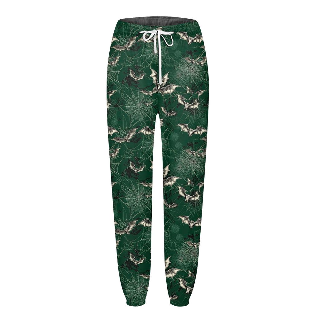 Women's Sports Pants With Pockets Fashion Print Elastic Waist Pants Casual Sweatpants Pants