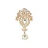 Fashion Teardrop Brooch Large Flower Bridal Brooch Party Banquet Wedding Pin Jewelry