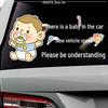 Baby On Board: Please Drive Slowly - Cartoon Waterproof Reflective Rear Window Sticker