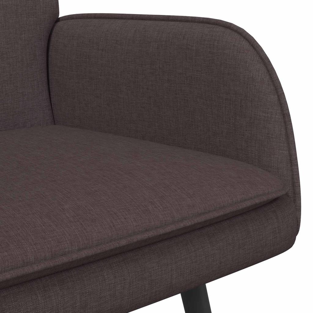 2 Seater Sofa Dark Brown 115 x 61 x 87 cm Fabric