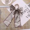 Pearl Hair Band Hair Tie Chiffon Fashion Ribbon Hair Rope Girl Streamer Ponytail Bowknot Ribbon Rubber Band Hair Accessories Headdress