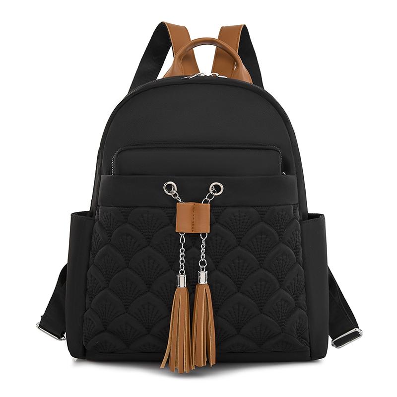 Dámský látkový batoh Oxford Látkový batoh Fashion Tassel Travel Backpack