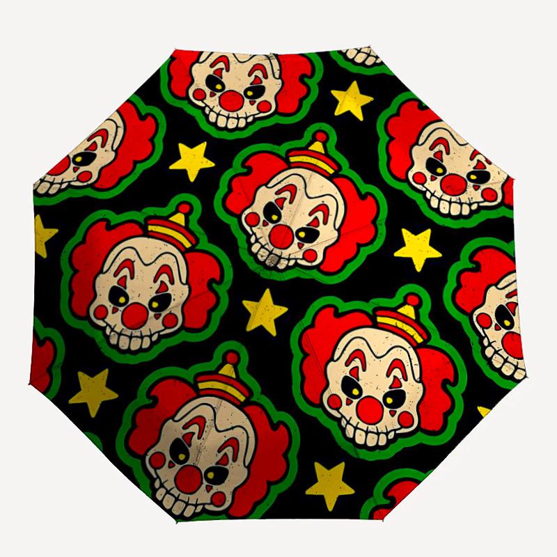 

1pc Clown Skull umbrella - automatic opening and closing, sturdy iron frame, formal occasions yy251027011