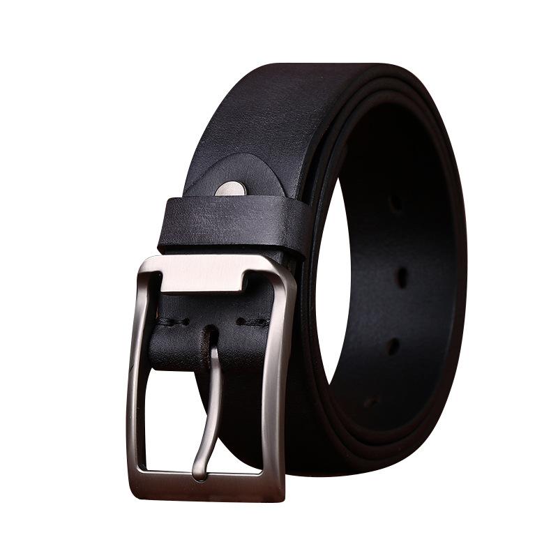 Retro Matte Old Versatile Men'S Belt Genuine Leather First Layer Cowhide Belt Men'S Casual Jeans Belt Men'S