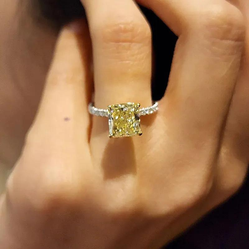 Hot-selling rings in Europe and the United States, Korean drama female lead model sugar cube ring female ins princess style ring jewelry