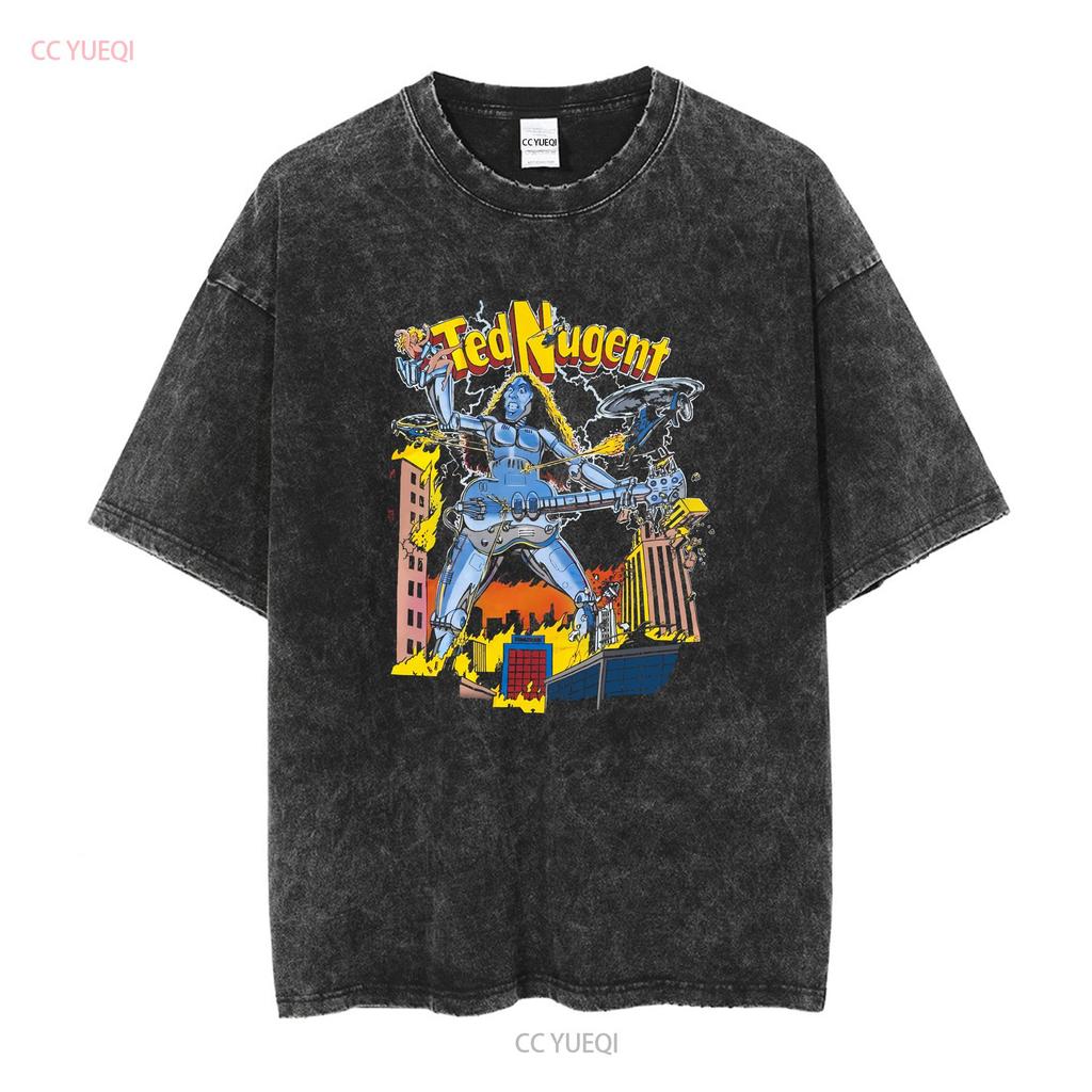 Vtg Rock Tour T Shirt Ted Nugent XL Long or Short Sleeves Vintage Washed Homme Casual Top For Everyday Wear Designer Clothes