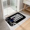 Messi poster Flannel Kitchen Mat Christmas Soft Area Rug Non Slip Floor Carpet Home Decoration