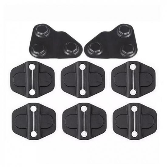 8pcs Door Lock Cover + Screw Protector Trim For Jeep Wrangler JL JT  2018- 2024
