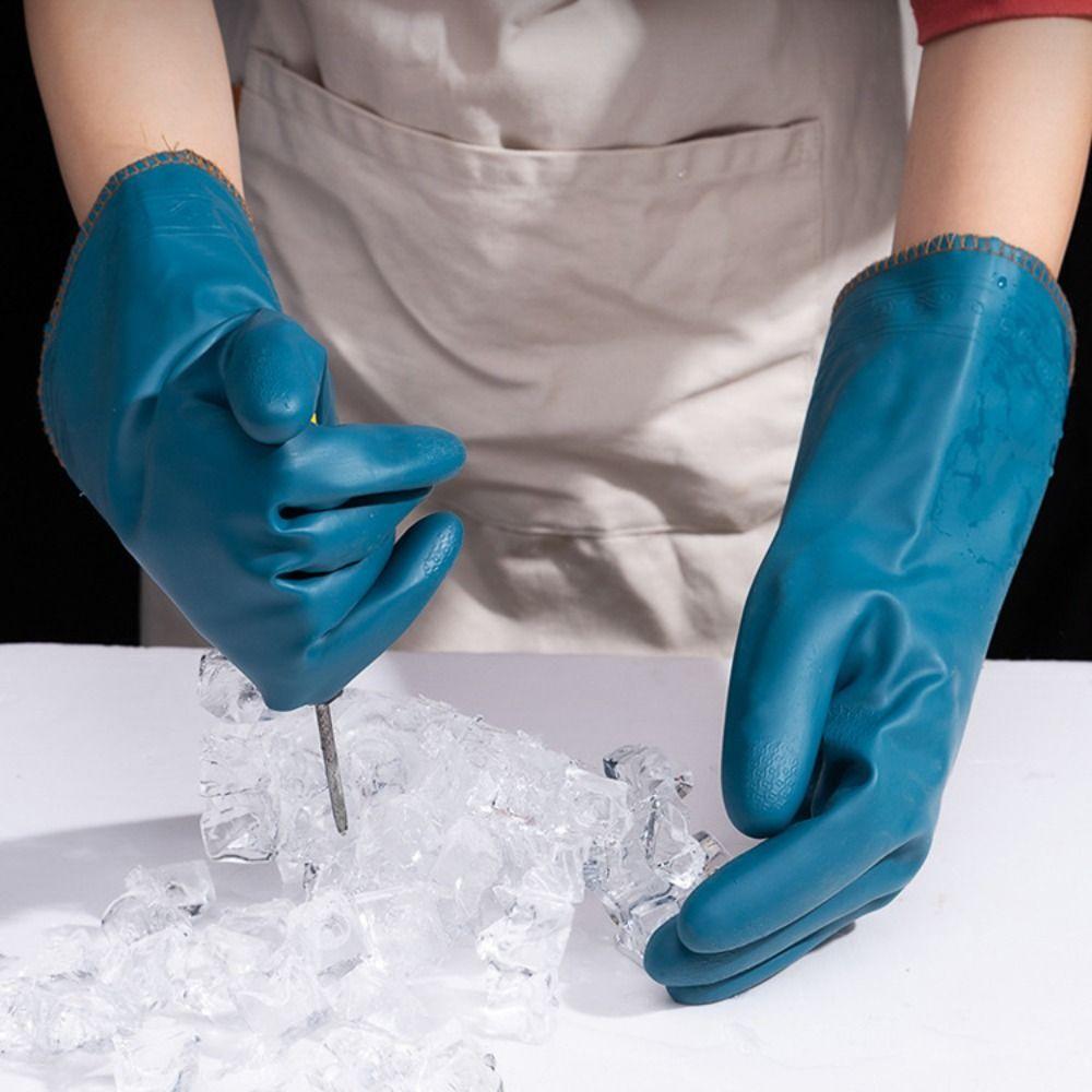 Waterproof Dishwashing Gloves with Fleece Kitchen Hands Protection Gloves Winter