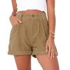 Damen Frühling und Sommer High Waist Cordshorts Lässig Locker Damen Locker Shorts