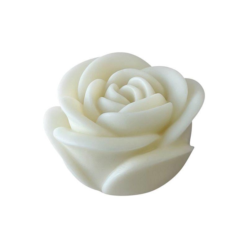 M-Modern-3PCS Flower Aromatherapy Candle Silicone Mold Rose Handmade Aromatherapy Soap Expansion Stone Gypsum Mold Making Tools