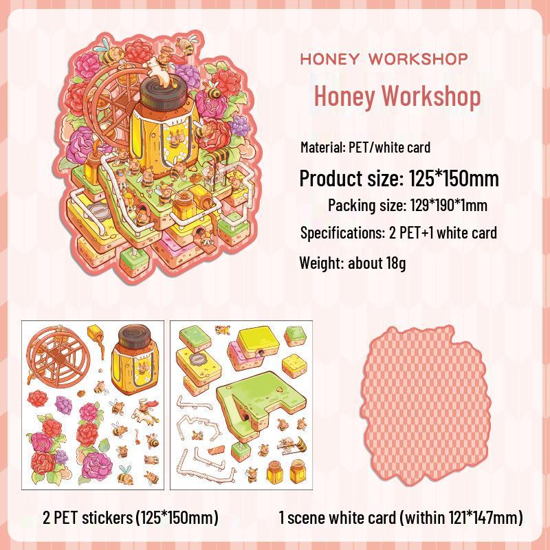 Popular Cartoon Scenery 3D DIY Stickers for Kids