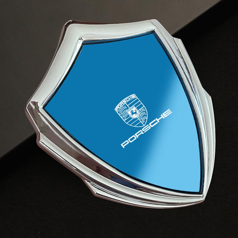 3D Metal Car Styling Sticker Emblem Badge Decals Automobiles For Porsche Cayenne Panamera Macan Boxster Cayman 718 911 Sticker
