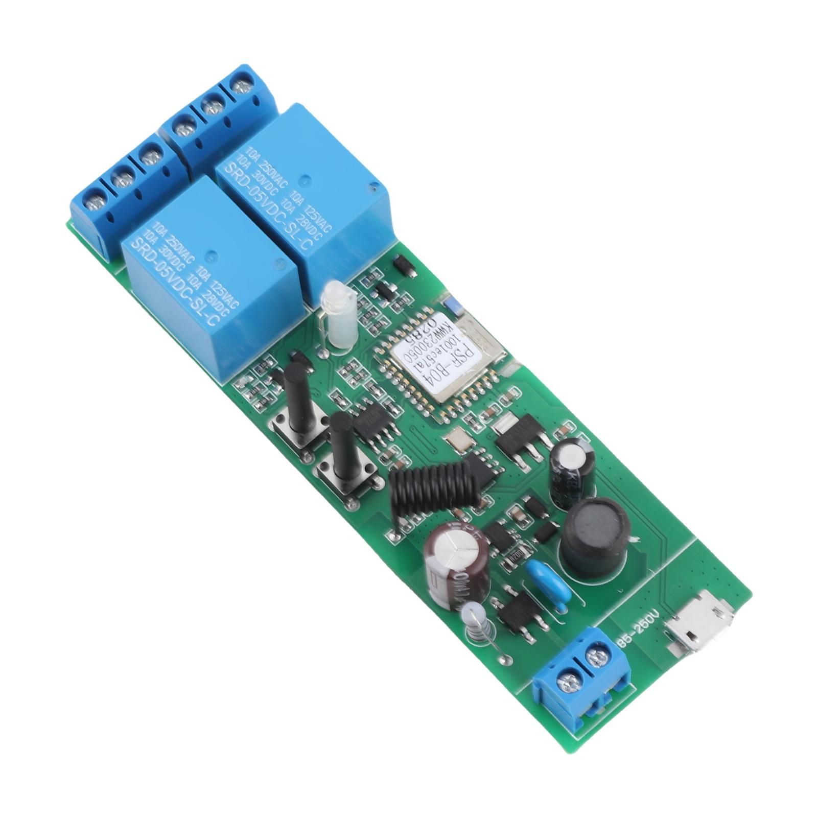 

eWeLink Smart Wifi Switch Universal Module 2CH AC85 250V Wireless Switch Timer Phone APP Remote Control Compatible with зелений
