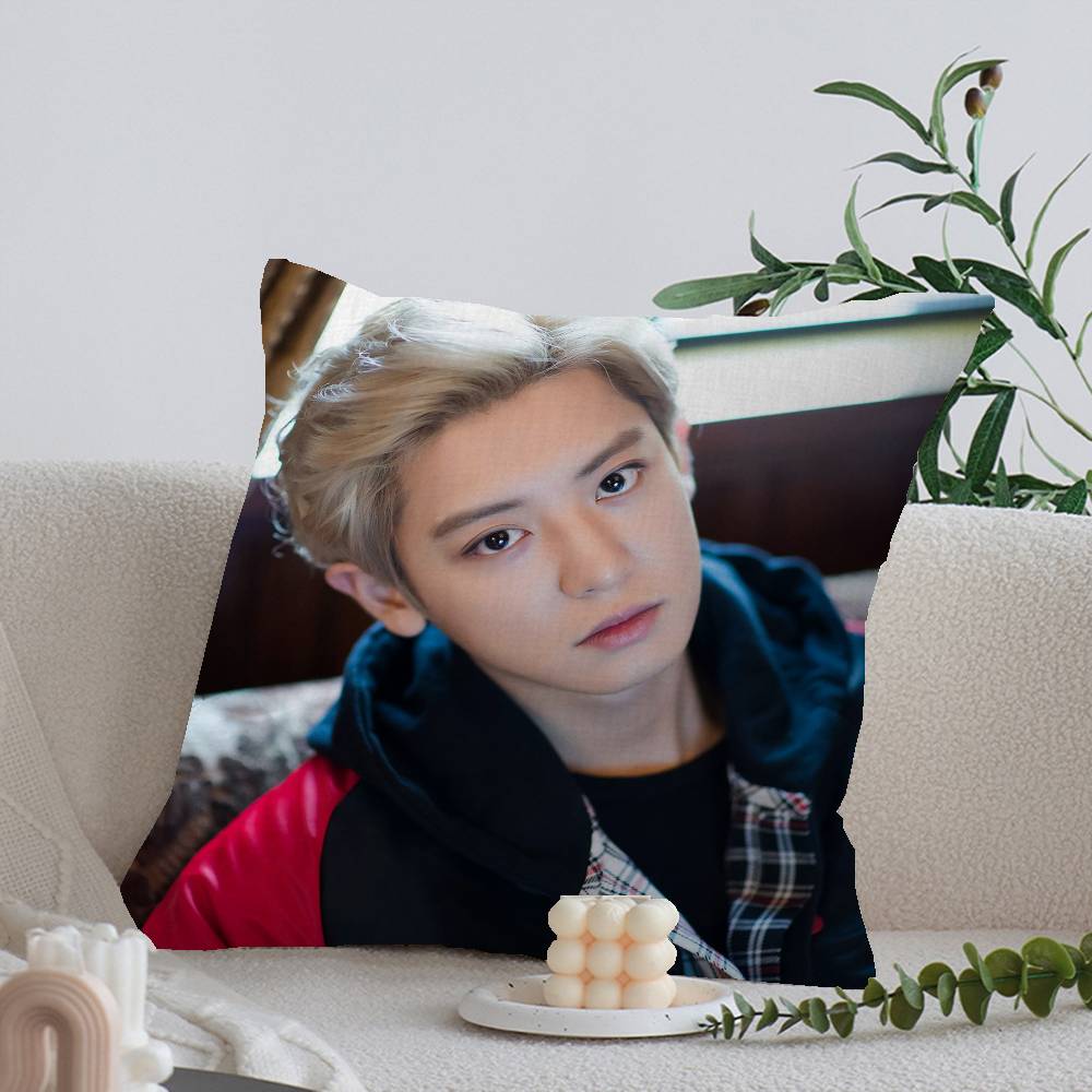 

EXO P-Park Chanyeol pillow cover sofa cushion cover home room decoration children gift 12x12Inch