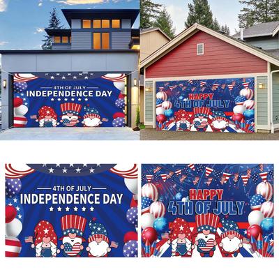 Independence Day Garage Door Decoration Garage Door Banner Mural Cover 7 X 16 Feet Large Party E Outdoor Porch Flag Pole