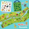 New Children Scene Stickers Book DIY Hand-on Puzzle Sticker Books Reusable Cartoon Animal Learning Cognition Toys for Kids Gift