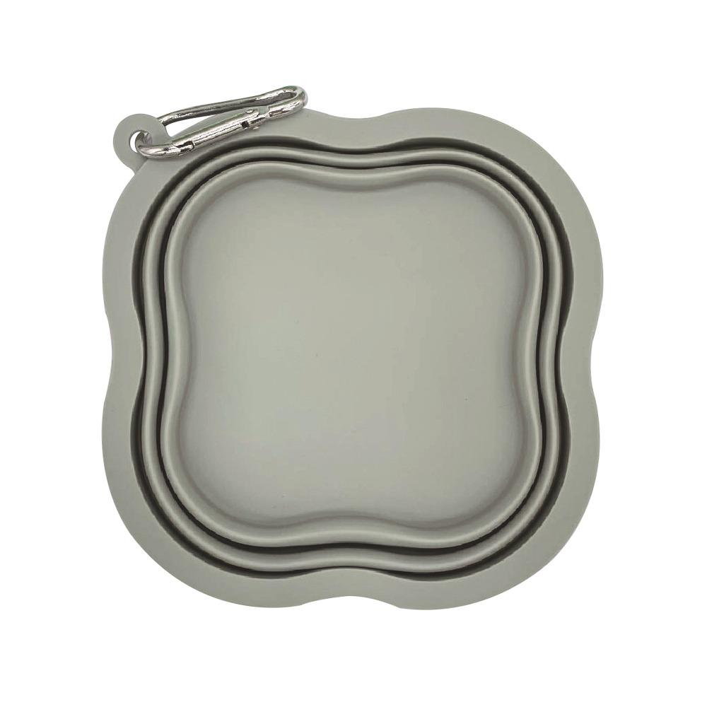 

Устойчивая силиконовая складная миска для питомцев в форме клевера, емкость 500 мл, миска для собак, складная кормушка для собак, миска для кошек серый