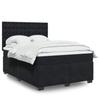 VidaXL Bed Slat Base and Mattress Black 160x200 Cm Velvet 3290968