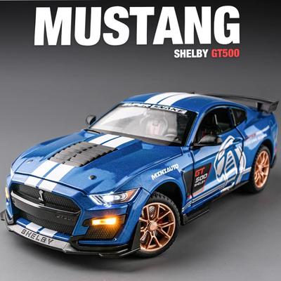 1:32 Ford Mustang Viper GT500 Supercar Alloy Diecast Model Decorative Trendy Ornaments Computer Desktop Ornaments Gift For Boys