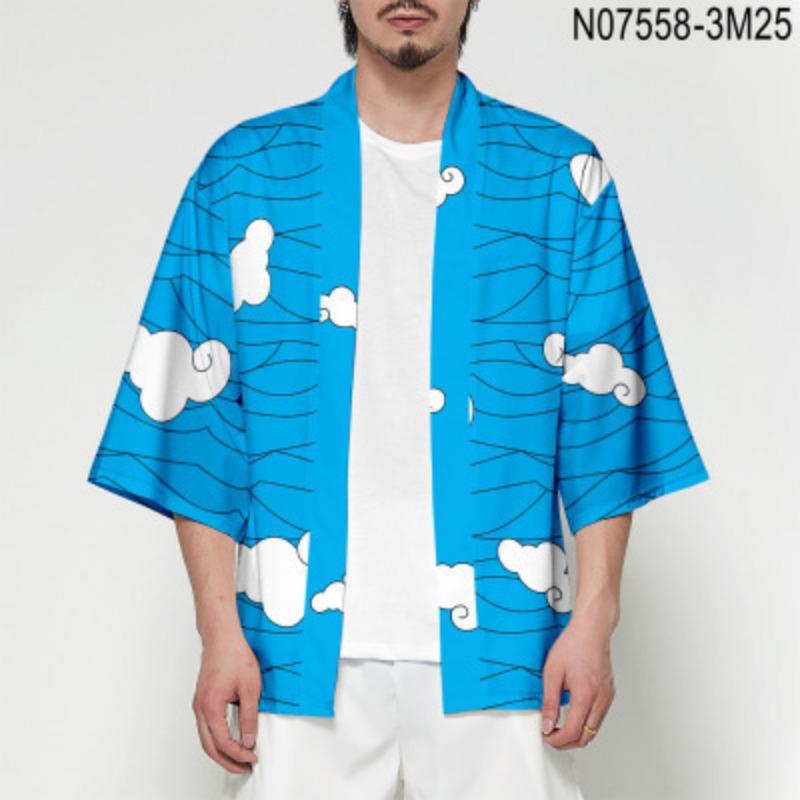 Anime Ghost Destroyer Blade, Volwassen Houtskool Jiro You Bean Print Kindercape Kimono Perifeer Veerjack