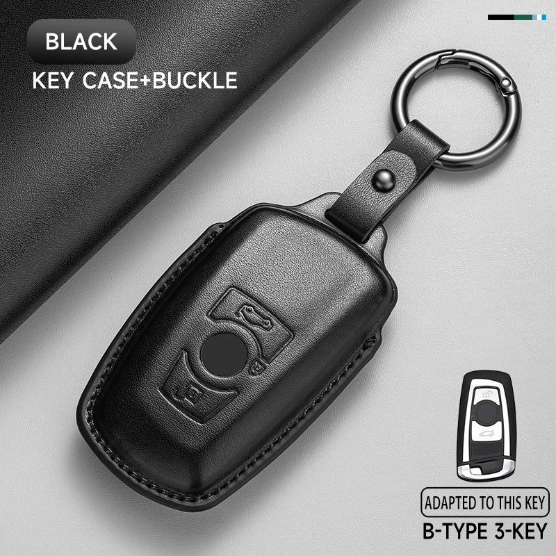 Leather Car Key Cover Case Protection Shell Keychain For Bmw F20 F30 F31 F21 F11 X3 F25 X4 I3 M3 M4 1 3 4 5 Series 320i 530i 550