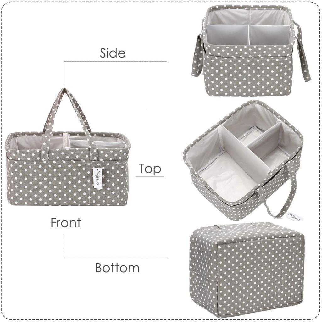 Hinwo Diaper Storage Diaper Baby Supplies Storage Preparing for Baby Gift Bag, Pouch, Case, Basket, Bag, Box, Foldable, Baby, Baby's Arrival, (Gray