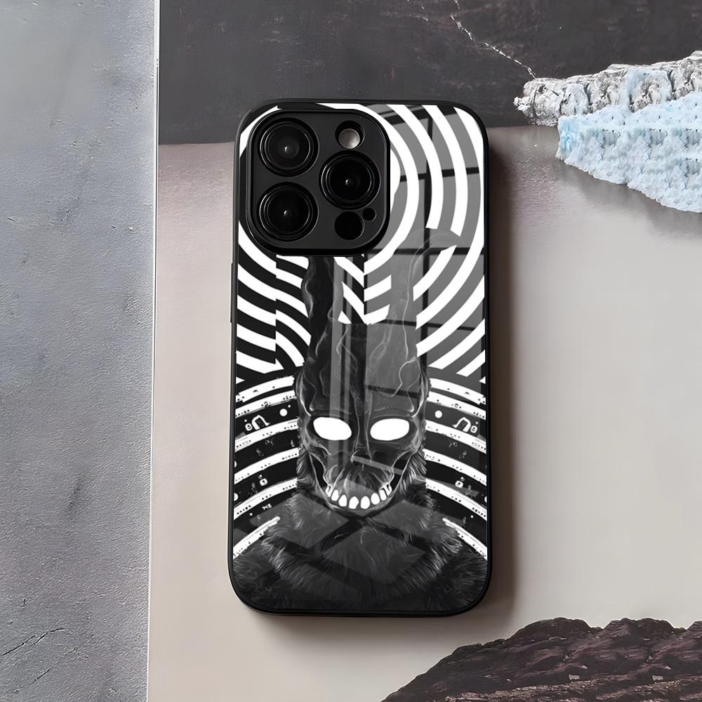 D-Donnie D-Darkos Phone Case For IPhone 17 Air 16 E Pro Max 15 14 13 Mini 12 Pro 11 Max Plus Black Glass Cover