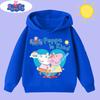 new children's clothing Children's hooded sweatshirt with Peppa Pig cartoon print - Boys' sports shirt for girls, casual top