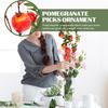 Simulated Pomegranate Branch Lifelike Fake Pomegranate Stems Home Wedding Party Decor Artificial Bouquet Photography Prop Table