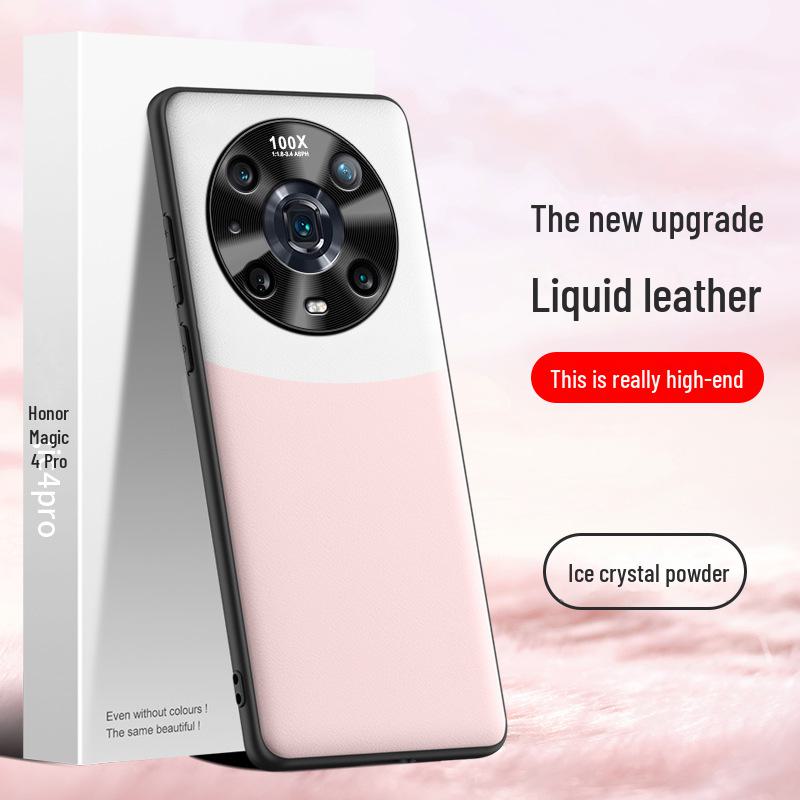 Liquid Leather Shell Protective Cover for Honor Magic 4 Pro Provides Anti-fall Protection In a Single Piece Shipment.