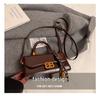 Glossy Women's Shoulder Bag with Vintage Key Pendant - 2025 Autumn/Winter Collection