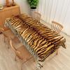 Tiger Print Rectangle Tablecloth Home Table Decor Reusable Rectangle Tablecloth for Garden Picnic Theme Party Dining Decor