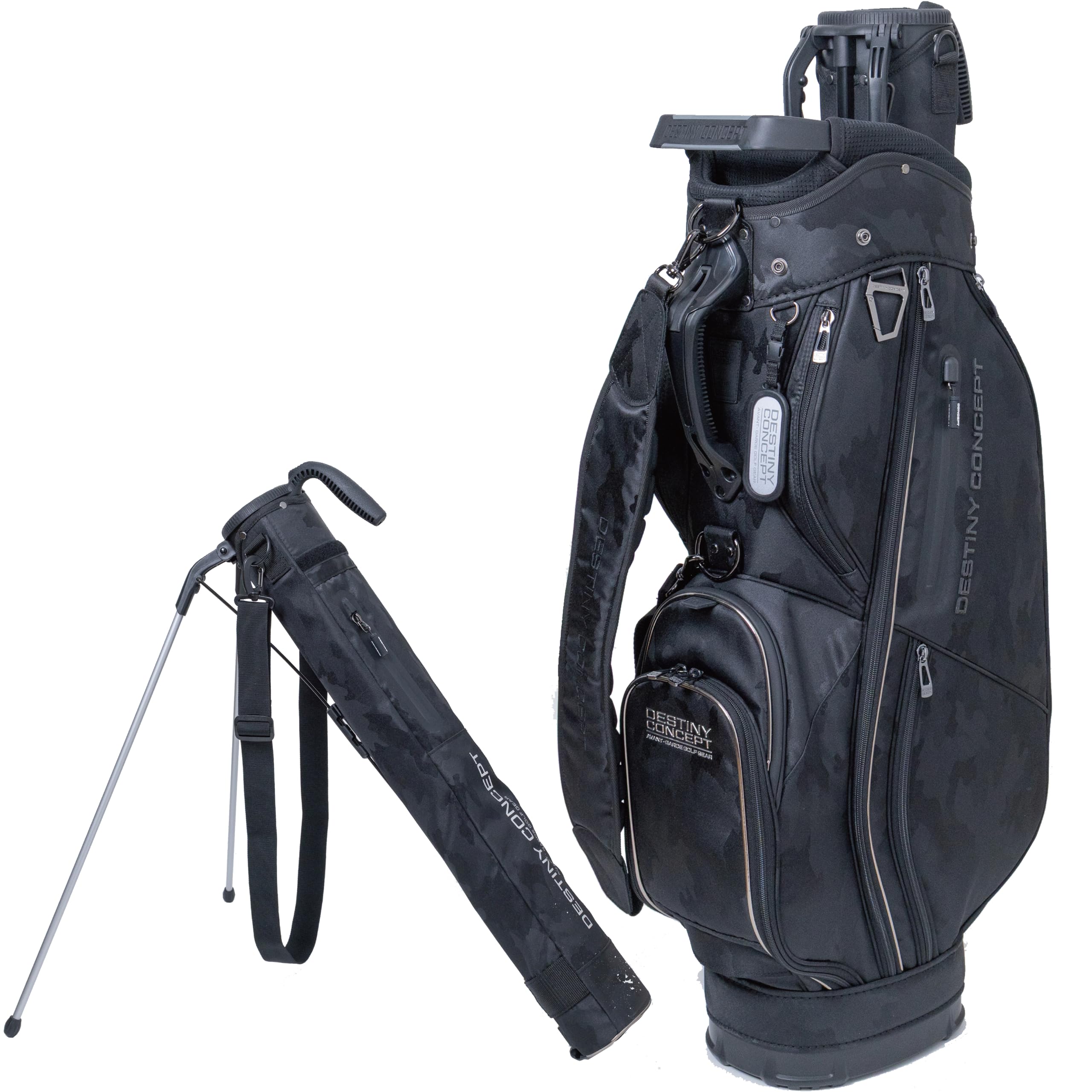 

[DESTINY CONCEPT] DESTINY CONCEPT Dual Caddy Bag DC-771B DUAL Self-Stand Club Case Built (КАМУФЛЯЖ-ЧЕРНЫЙ)