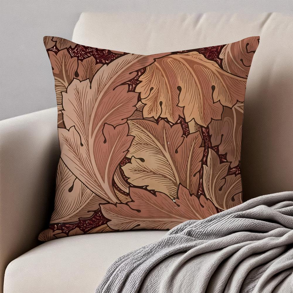 colourful Art WWilliam Morris Cushion Cover Pillowcase Antidustmite Invisible Zipper Short Plush Sofa Cushion
