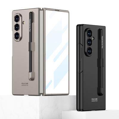 Convient pour Coque de Téléphone Portable Samsung ZFold7 Ultra fine Écran Pliant Coque Zfold7 Membrane Trou Fin Complètement Enveloppant Fente pour Stylet avec Stylet Anti-Chute