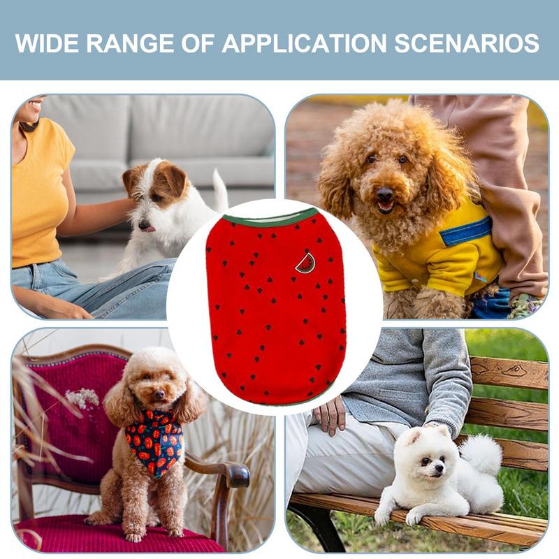 Pet Clothes For Small Dogs Puppy Summer Clothes Soft Breathable Dog Cat Shirt Cute Watermelon Pineapple Outfit Clothes For Small
