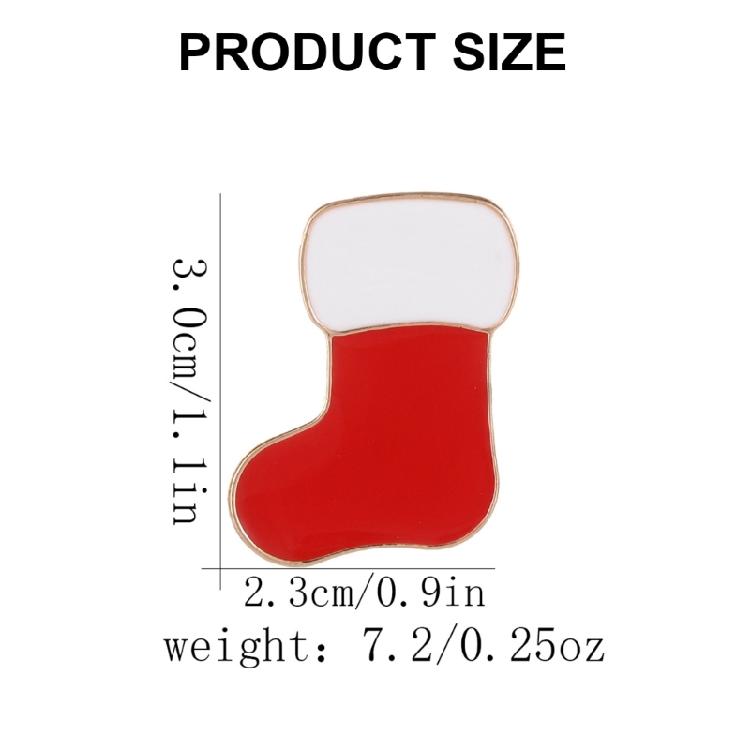 Family Brooch Lapel Pin Christmas Sock New Year for Parties and Weddings