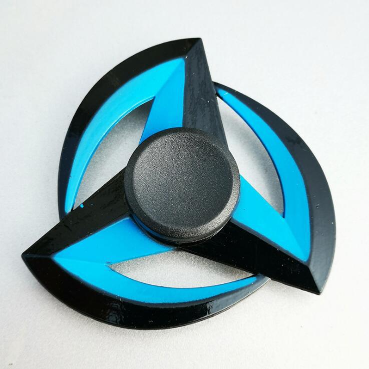 Colorful Zinc Alloy Fidget Spinner: Black Tech Stress-Relief Toy for Students and Kids.